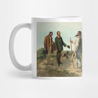 The Meeting or "Bonjour, Monsieur Courbet" by Gustave Courbet Mug